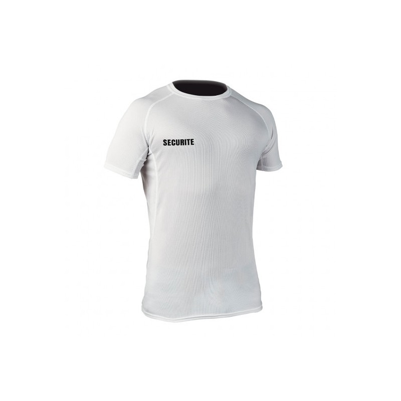 T-shirt respirant Challenger SECURITE blanc
