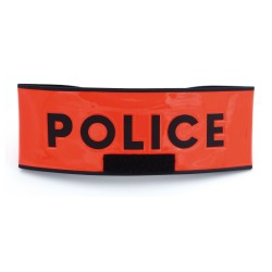 BRASSARD POLICE ORANGE AUTO-AGRIPPANT BRASSARD POLICE ORANGE AUTO-AGRIPPANT