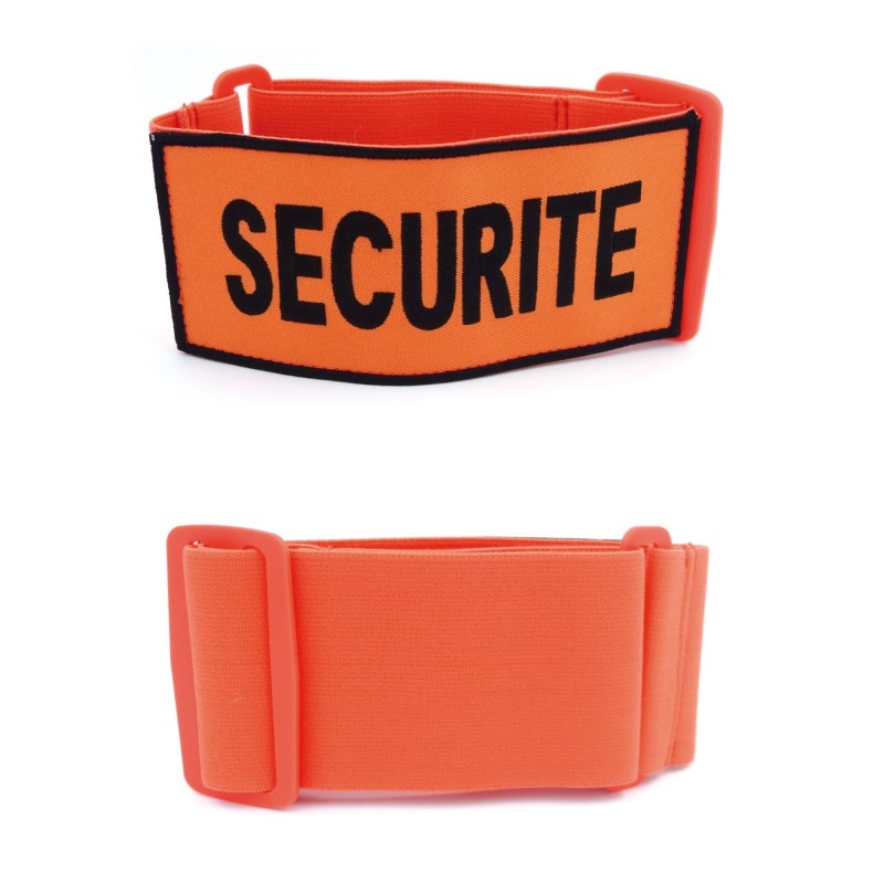 BRASSARD BRODE TISSU ORANGE