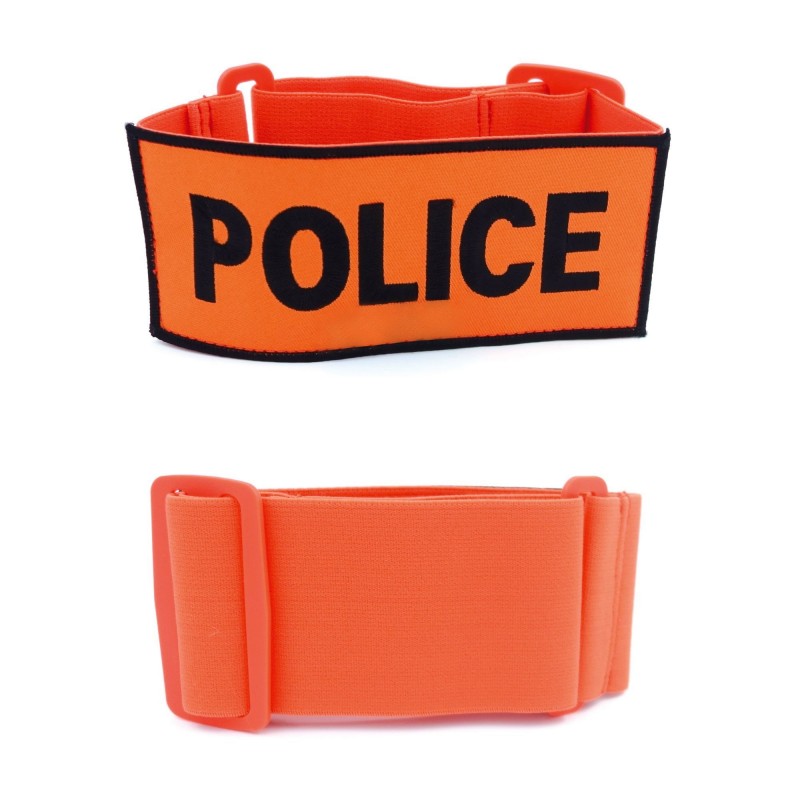 BRASSARD BRODE TISSU ORANGE