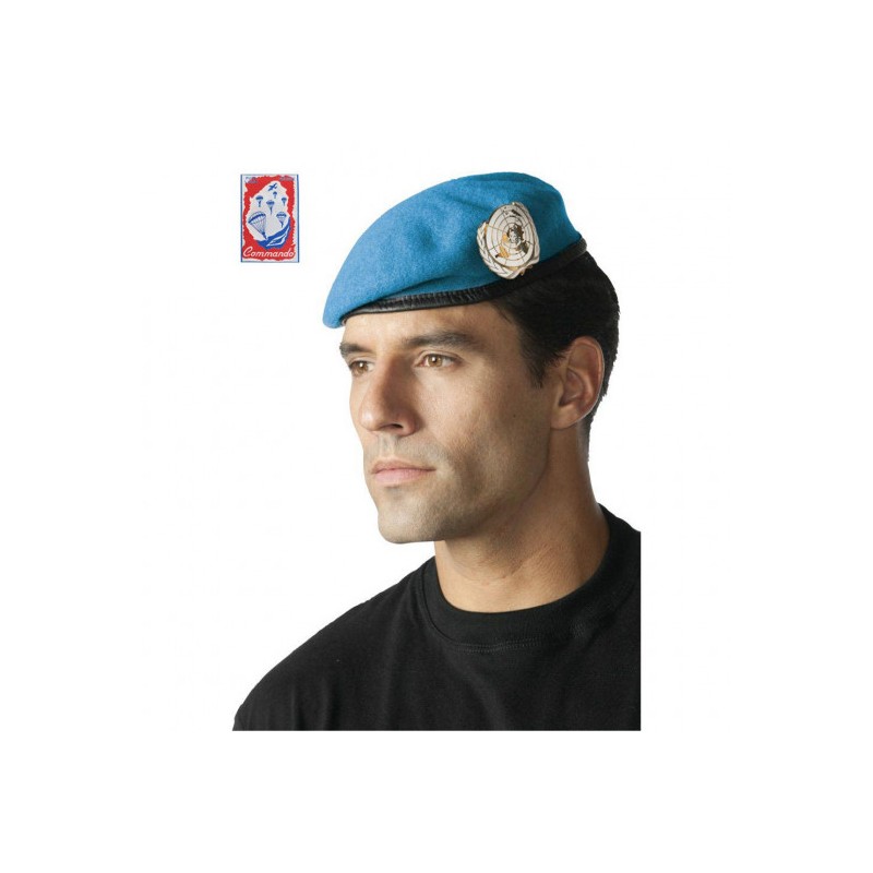 Béret commando O.N.U. bleu ciel
