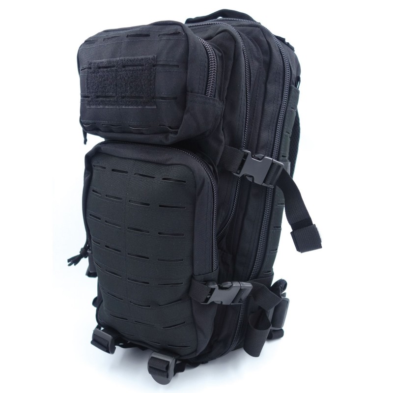 SAC A DOS ASSAULT PACK AVEC SYSTEME MOLLE DECOUPE LASER 22L noir