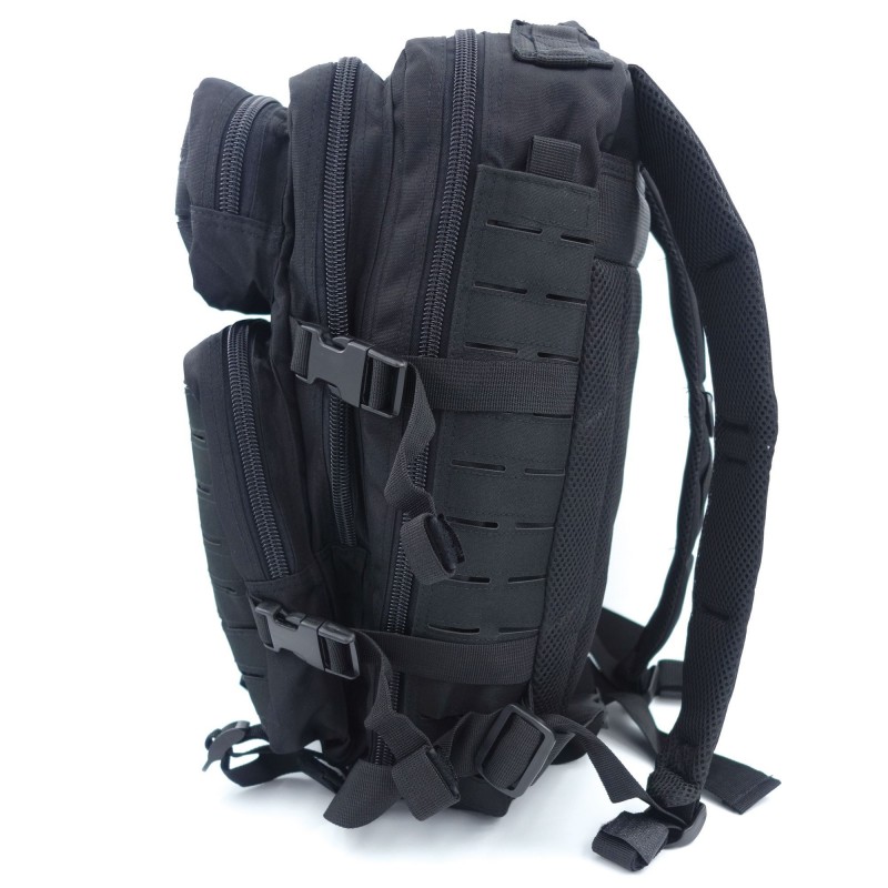 SAC A DOS ASSAULT PACK AVEC SYSTEME MOLLE DECOUPE LASER 22L noir