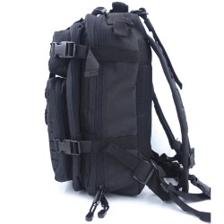 SAC A DOS ASSAULT PACK SYSTEME MOLLE DECOUPE LASER 27L noir