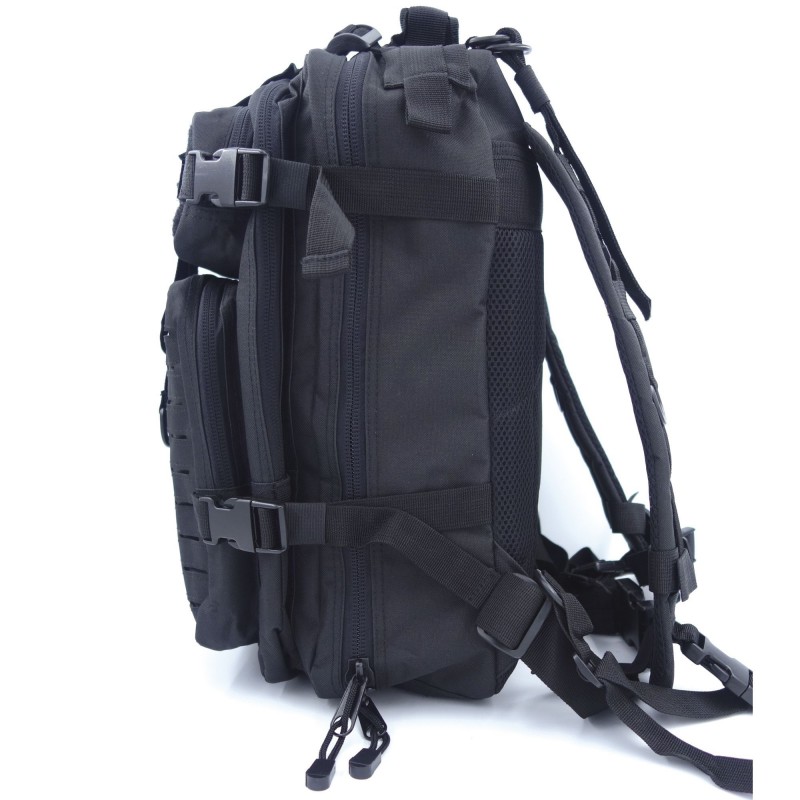 SAC A DOS ASSAULT PACK SYSTEME MOLLE DECOUPE LASER 27L noir