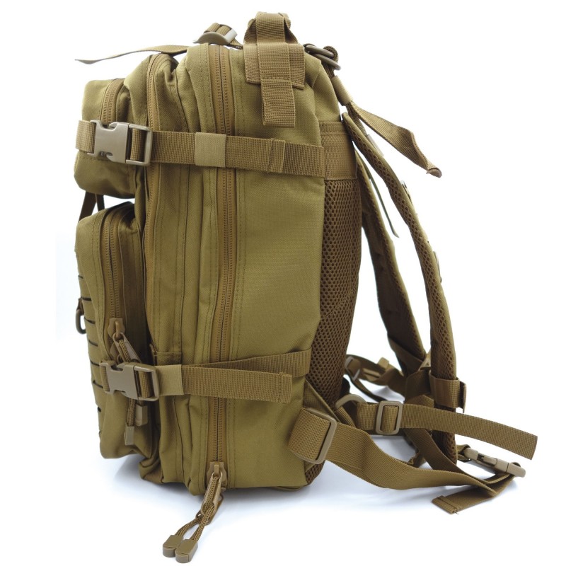 SAC A DOS ASSAULT PACK SYSTEME MOLLE DECOUPE LASER 27L coyote
