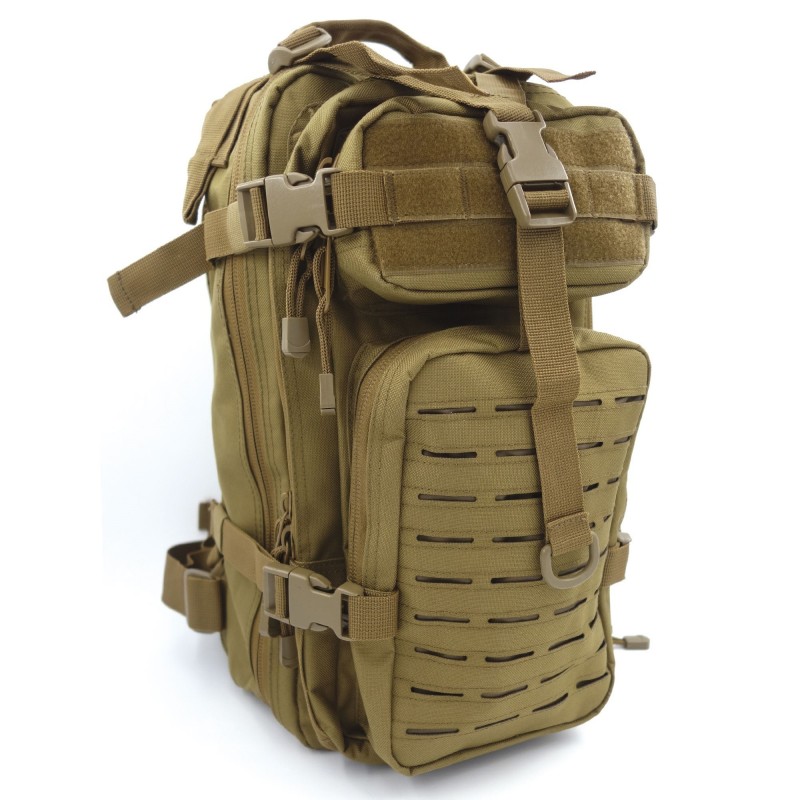 SAC A DOS ASSAULT PACK SYSTEME MOLLE DECOUPE LASER 27L coyote