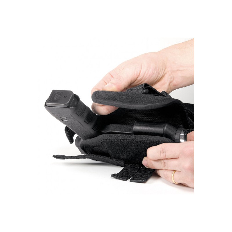 Holster Zoom VKZ8 noir pour GLOCK 17/18/19/22/23 avec lampe/laser