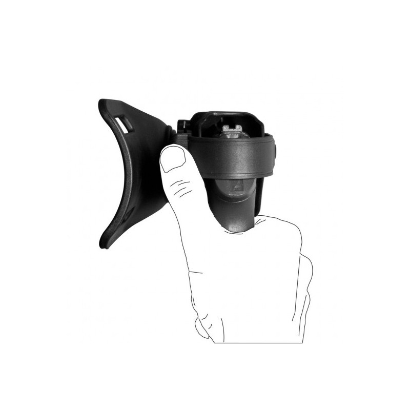 Holster Zoom VKZ8 noir pour GLOCK 17/18/19/22/23 avec lampe/laser