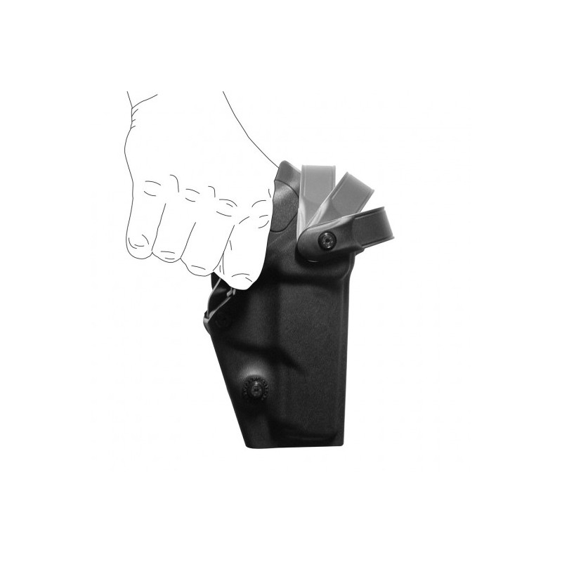 Holster Vegatek Duty VKD8 noir pour REVOLVER 4''