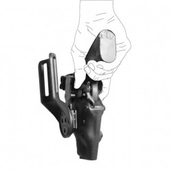 Holster Vegatek Short VKS8 noir pour GLOCK 17/19/22/23