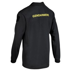 POLO NOIR MANCHES LONGUES GENDARMERIE MOBILE - COOLDRY POLO NOIR MANCHES LONGUES GENDARMERIE MOBILE - COOLDRY