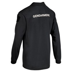 POLO NOIR MANCHES LONGUES GENDARMERIE DEPARTEMENTALE - COOLDRY POLO NOIR MANCHES LONGUES GENDARMERIE DEPARTEMENTALE - COOLDRY