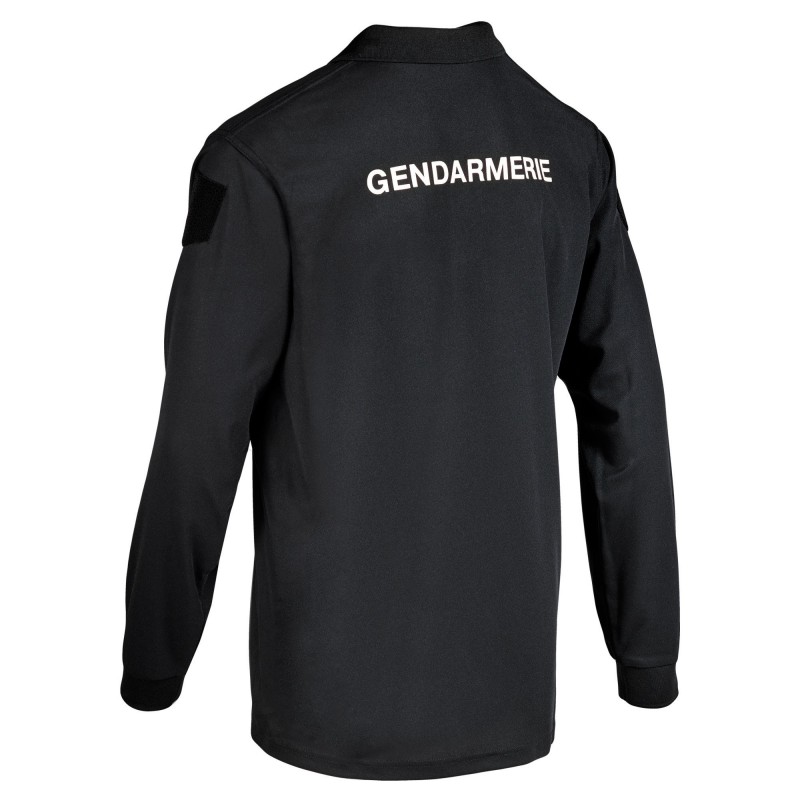 POLO NOIR MANCHES LONGUES GENDARMERIE DEPARTEMENTALE - COOLDRY