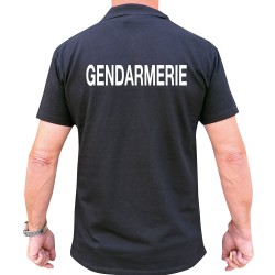 POLO NOIR MC IMPRIME GENDARMERIE POLO NOIR MC IMPRIME GENDARMERIE