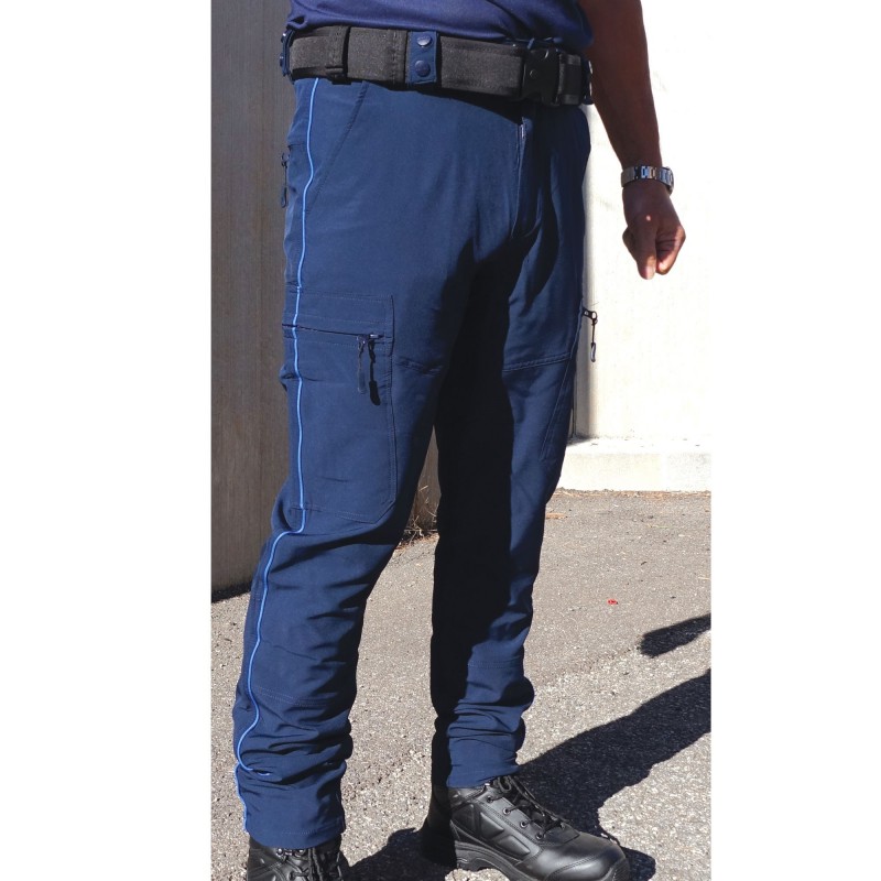 PANTALON INTERVENTION LEGER MAT BLEU FITTE POLICE MUNICIPALE
