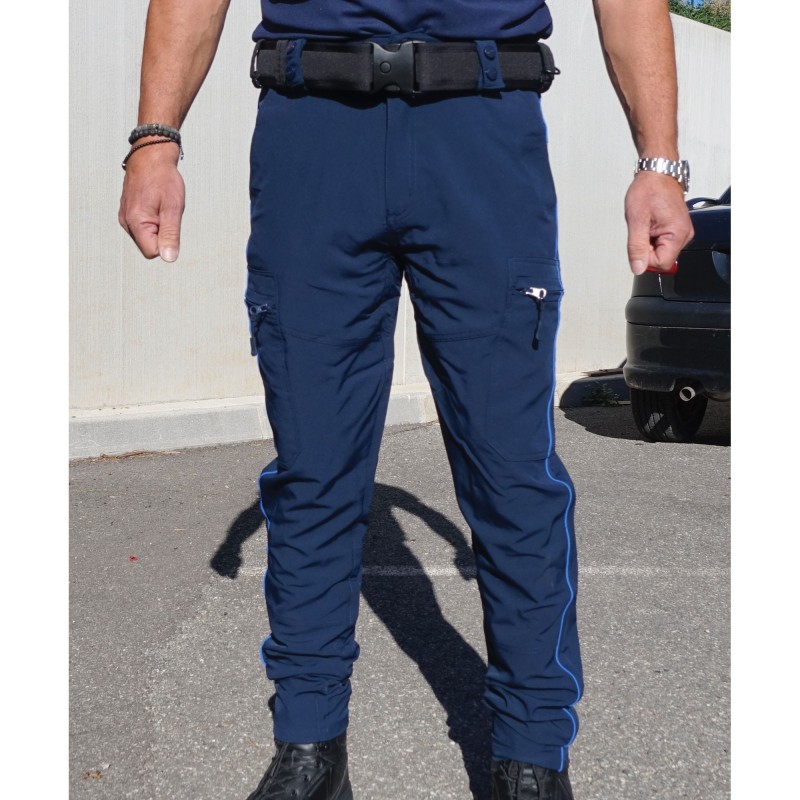 PANTALON INTERVENTION LEGER MAT BLEU FITTE POLICE MUNICIPALE
