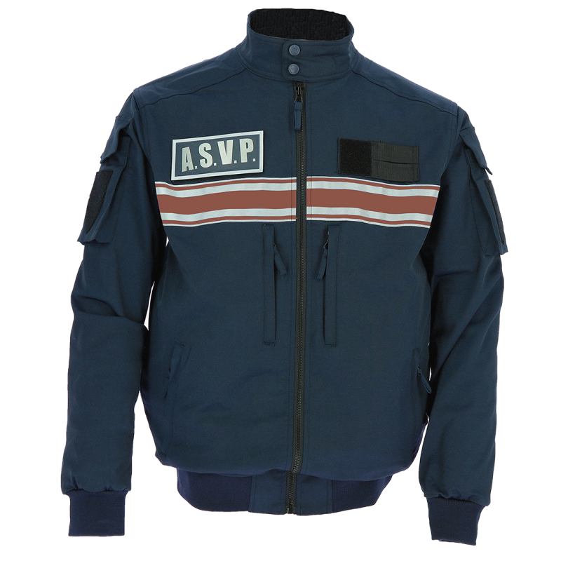 BLOUSON REF 813 SUMMER M O INTERVENTION A S V P BANDE BORDEAUX