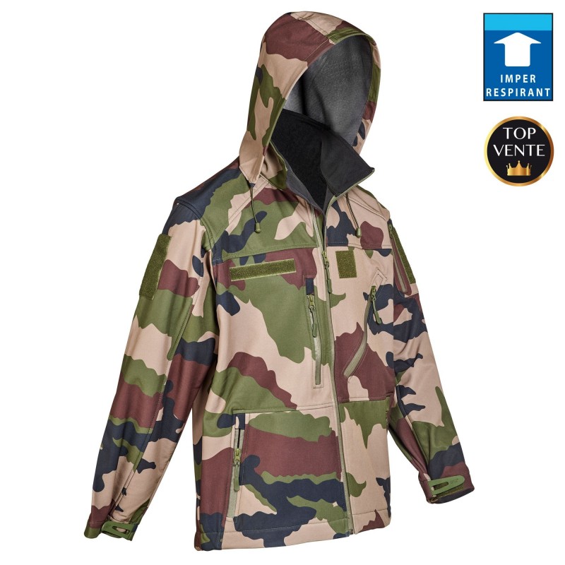 BLOUSON CAMO CE SOFTSHELL 3 COUCHES