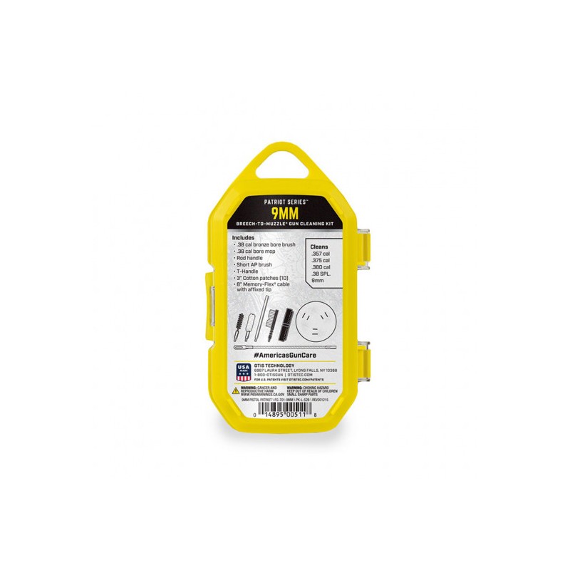 Micro kit de nettoyage pour arme calibre .38"/9 mm