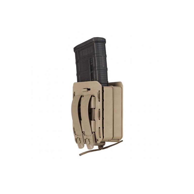 Porte-chargeur double Bungy 8BL tan pour .308/7,62 mm