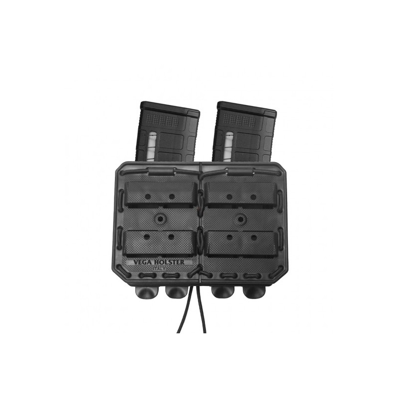 Porte-chargeur double Bungy 8BL noire pour .308/7,62 mm