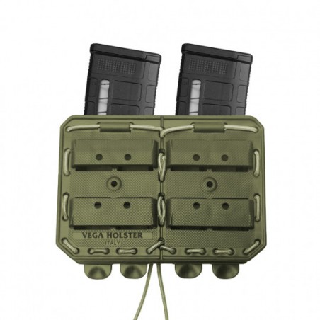 Porte-chargeur double Bungy 8BL vert olive pour .308/7,62 mm