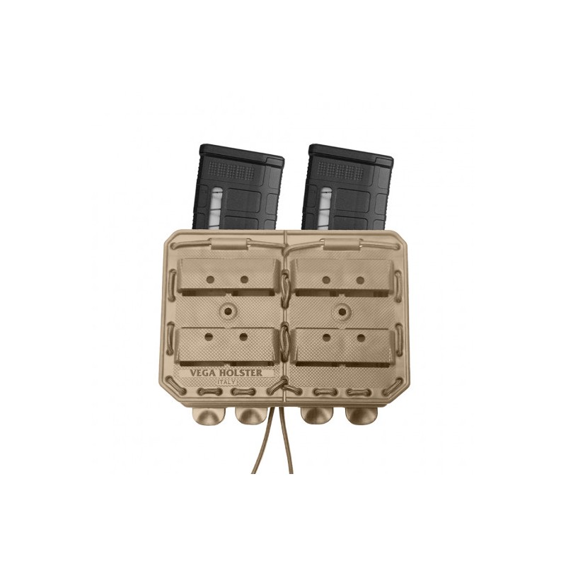 Porte-chargeur double Bungy 8BL tan pour .308/7,62 mm