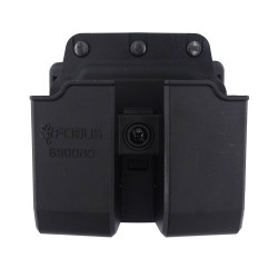 DOUBLE PORTE CHARGEUR PR GLOCK 17/19 FIXATION CEINTURE RÉGLABLE