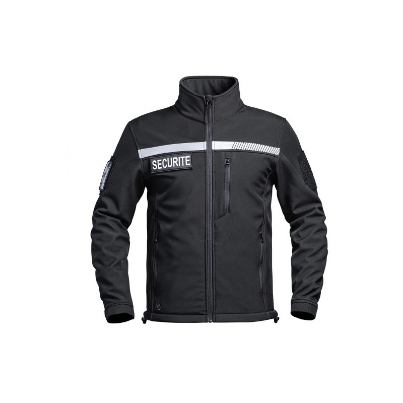 Veste softshell Sécu-One sécurité HV-TAPE noir