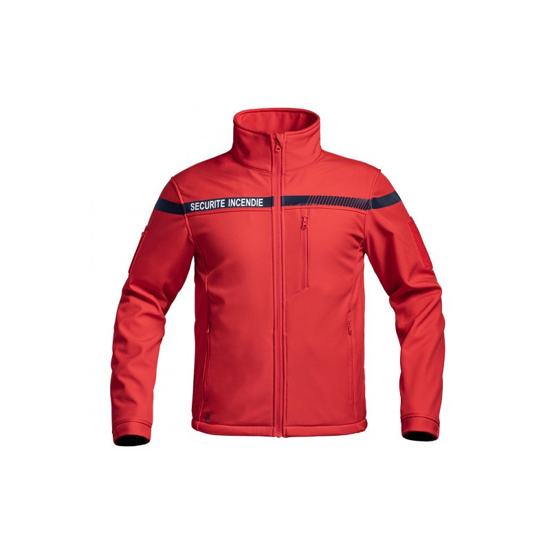 Veste softshell Sécu-One sécurité incendie rouge