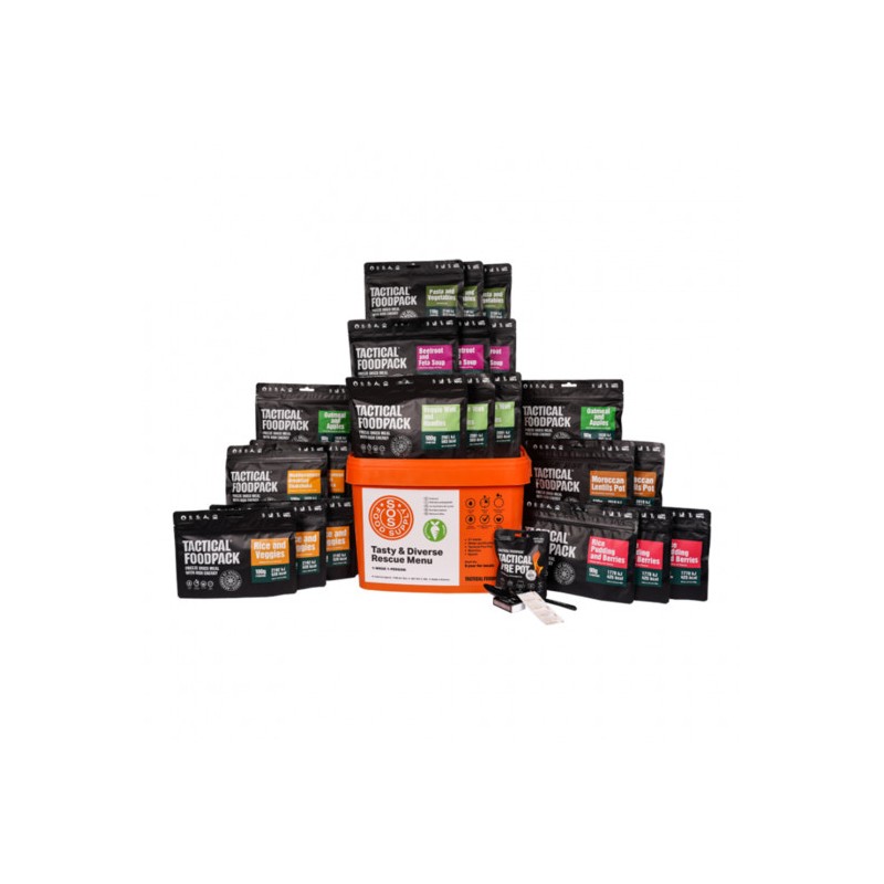 Pack semaine S.O.S sans viande - 21 repas + accessoires de survie