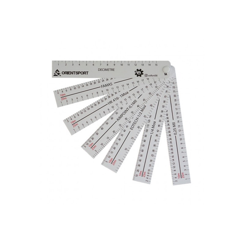 Jeu de réglettes pour réglage de tir