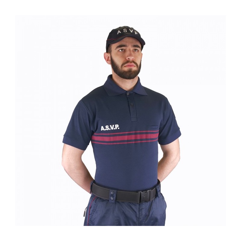 POLO MANCHES COURTES ASVP MARINE