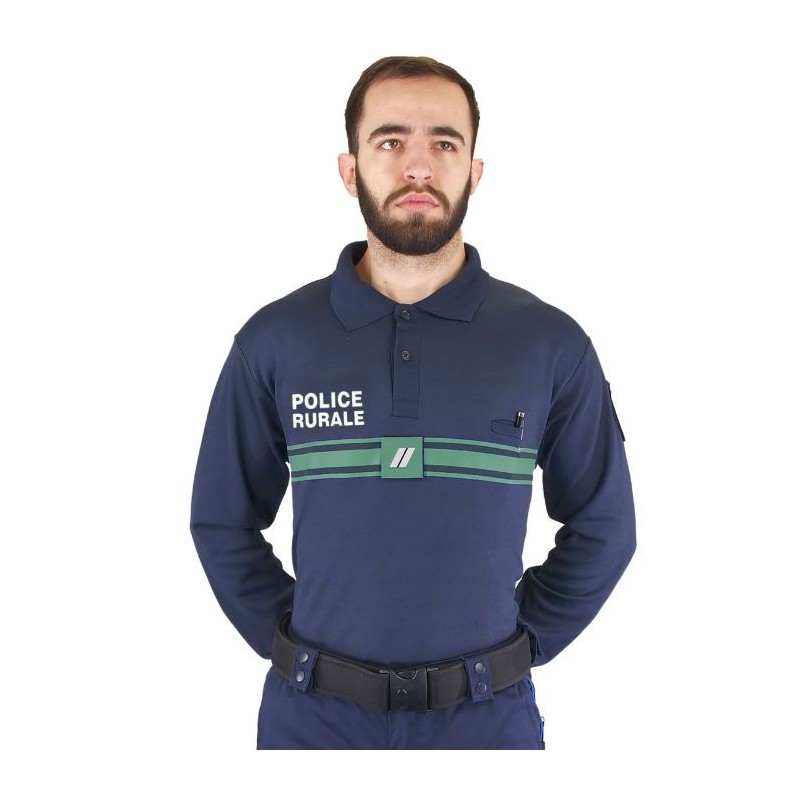 POLO MANCHES LONGUES POLICE RURALE MARINE