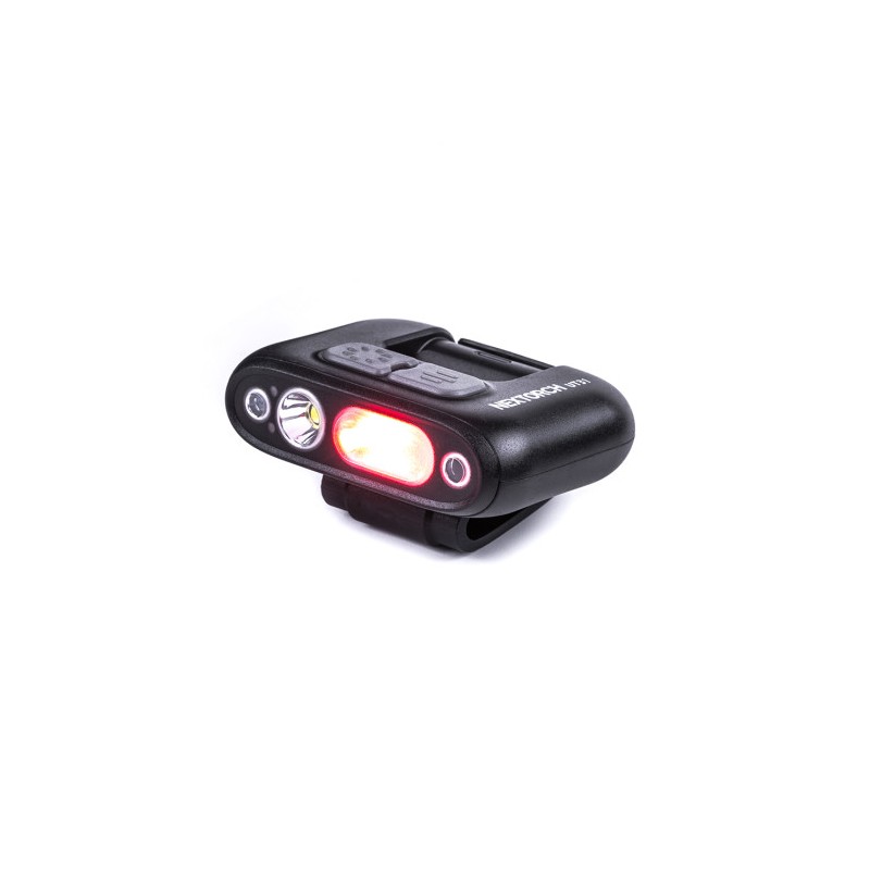 Lampe rechargeable fixation clip UT31 - éclairage blanc et rouge + strobe rouge/bleu - 220 lumens