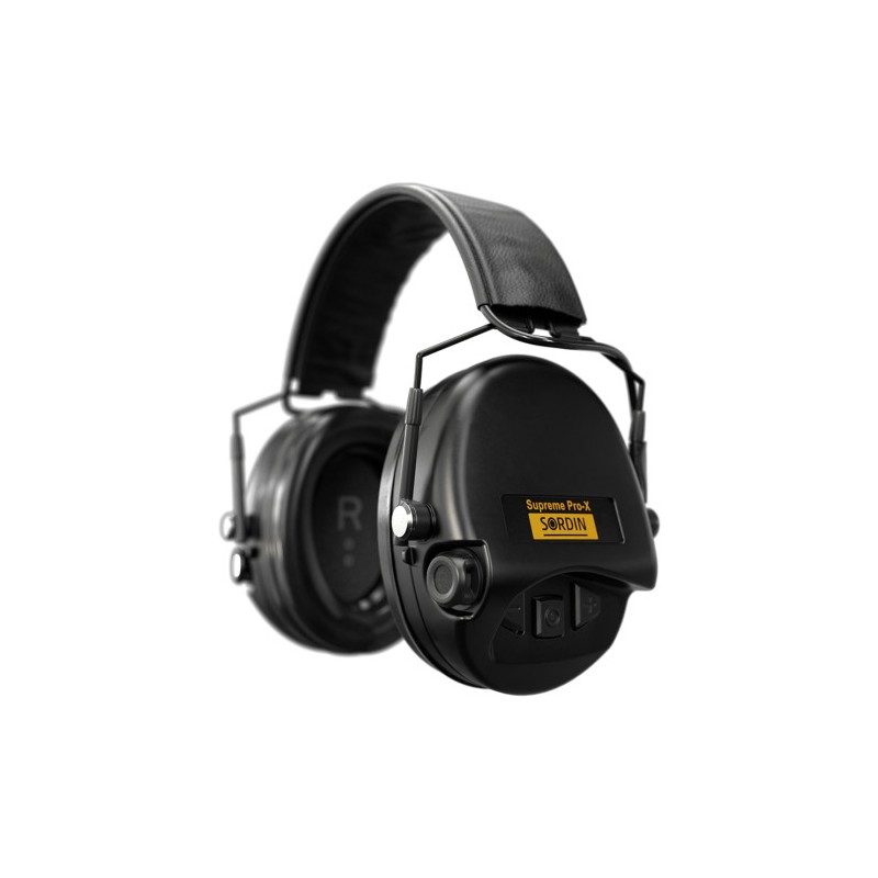 Casque anti-bruit Suprême Pro-X SFA noir serre-tête cuir noir