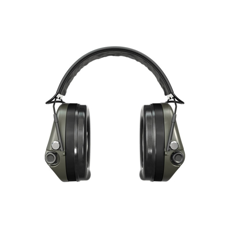 Casque anti-bruit Suprême Pro-X SFA vert olive serre-tête cuir noir