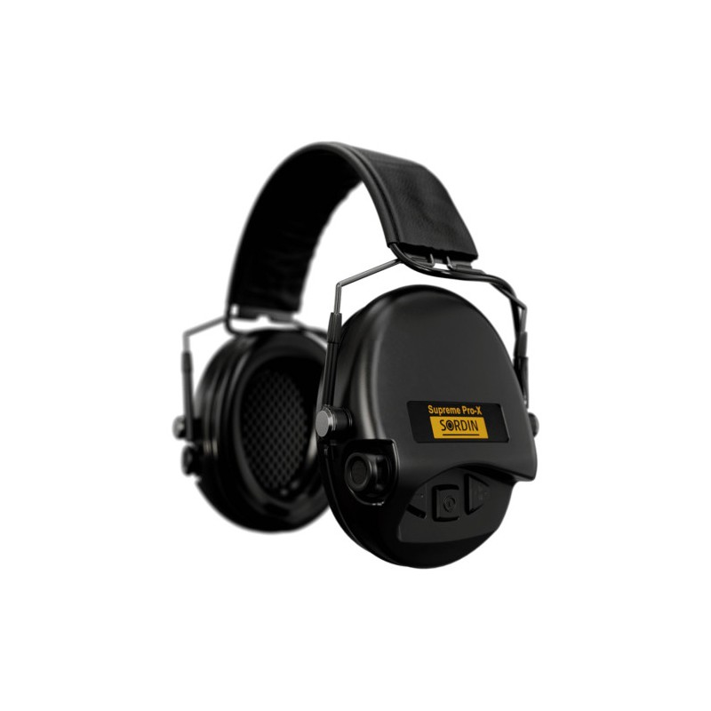 Casque anti-bruit Suprême Pro-X SLIM noir serre-tête cuir noir