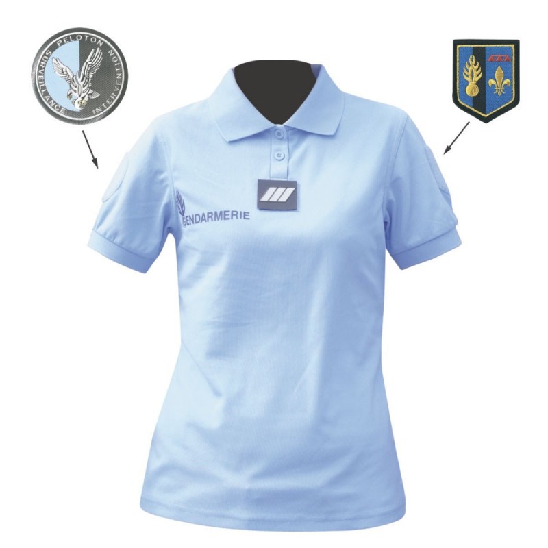 POLO GENDARMERIE POUR FEMME - BLEU COOLDRY