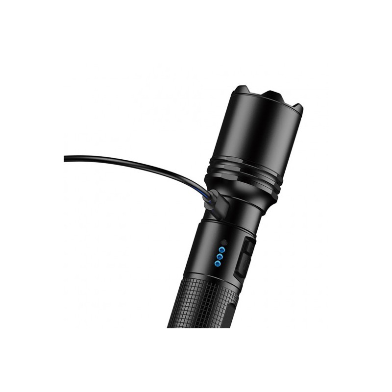 Lampe tactique rechargeable A1 LED - 1100 lumens