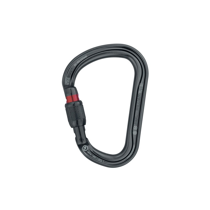 Mousqueton asymétrique de grande capacité William à verrouillage Screw-Lock