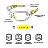 Lunettes de protection balistique Type-X écran ambré