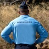 POLO BLEU MANCHES LONGUES GENDARMERIE COOLDRY MAILLE PIQUEE