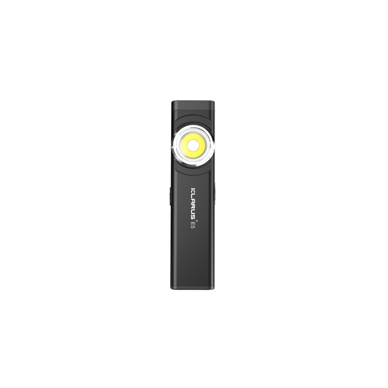 Lampe rechargeable à double source de lumière E5 - 470 lumens - noir
