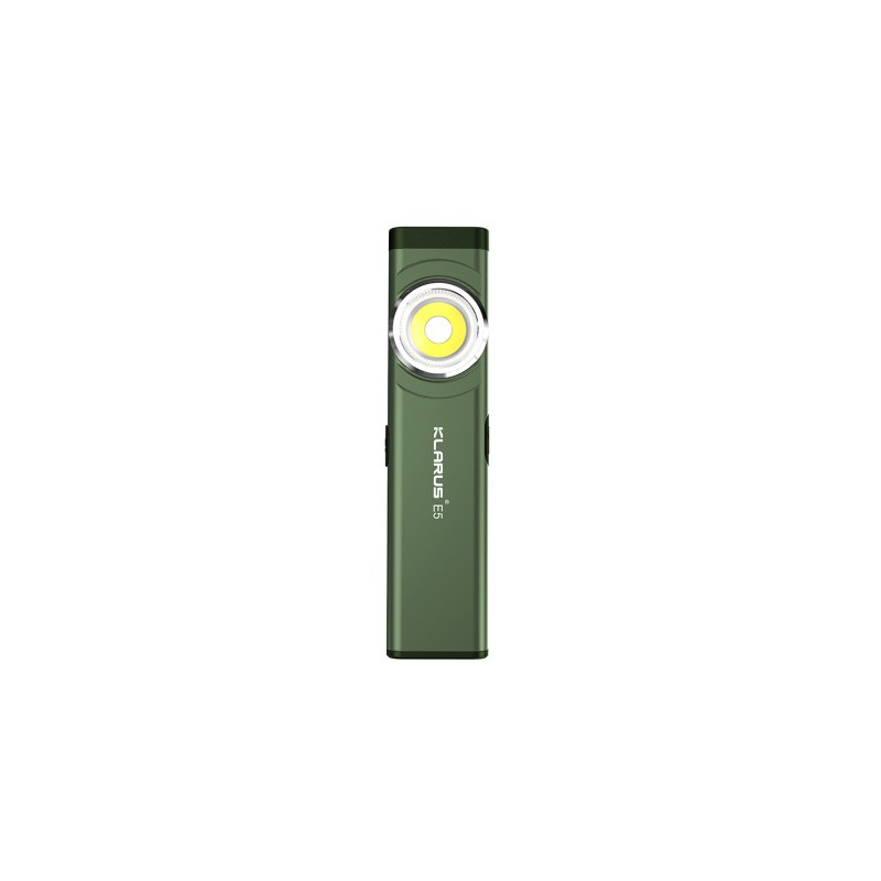 Lampe rechargeable à double source de lumière E5 - 470 lumens - VERTE