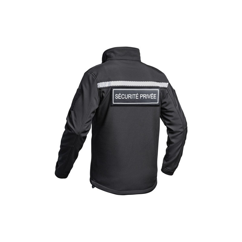 Veste Softshell SÉCU-ONE HV-TAPE Sécurité Privée noir