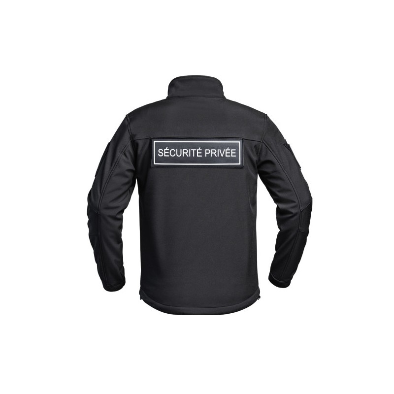 Veste Softshell SÉCU-ONE flap Sécurité Privée noir