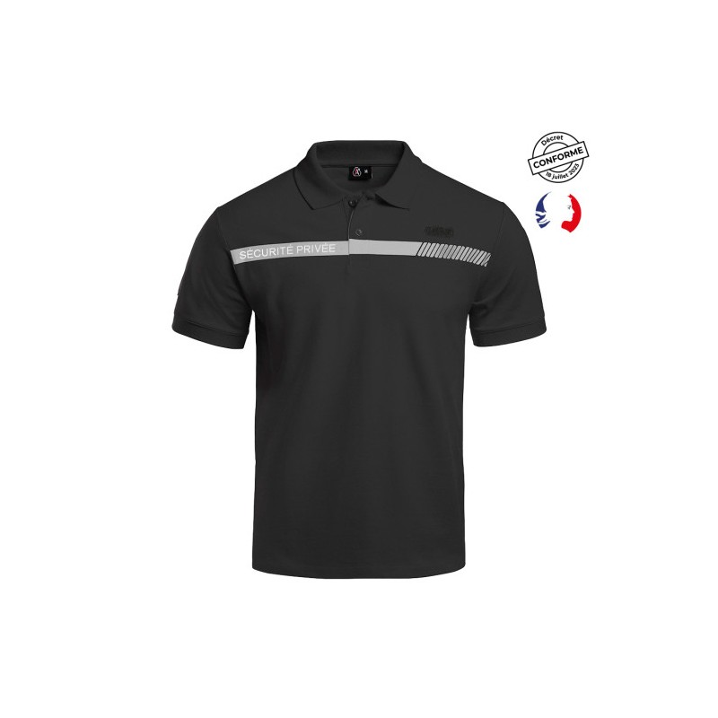 Polo SÉCU-ONE Sécurité Privée noir