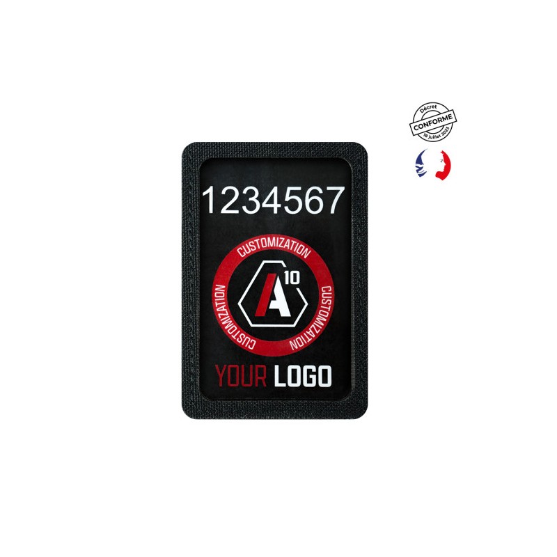 Porte-carte velcro SÉCU-ONE noir